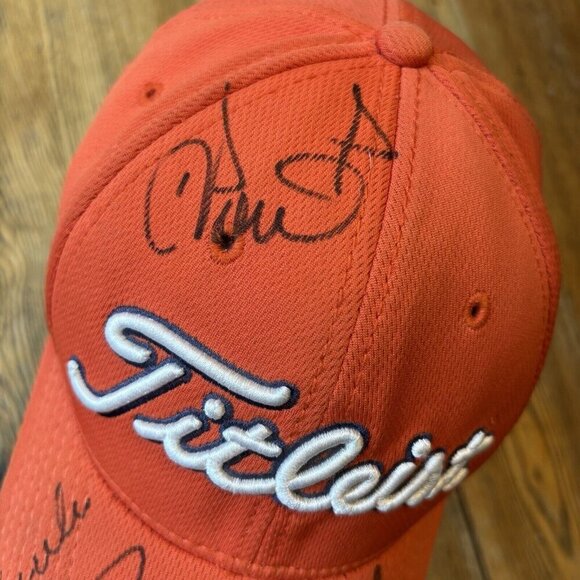 PGA Fred Couples Ian Poulter Mike Weir S. Garcia Titleist Hat Signed Autographed - Picture 6 of 13